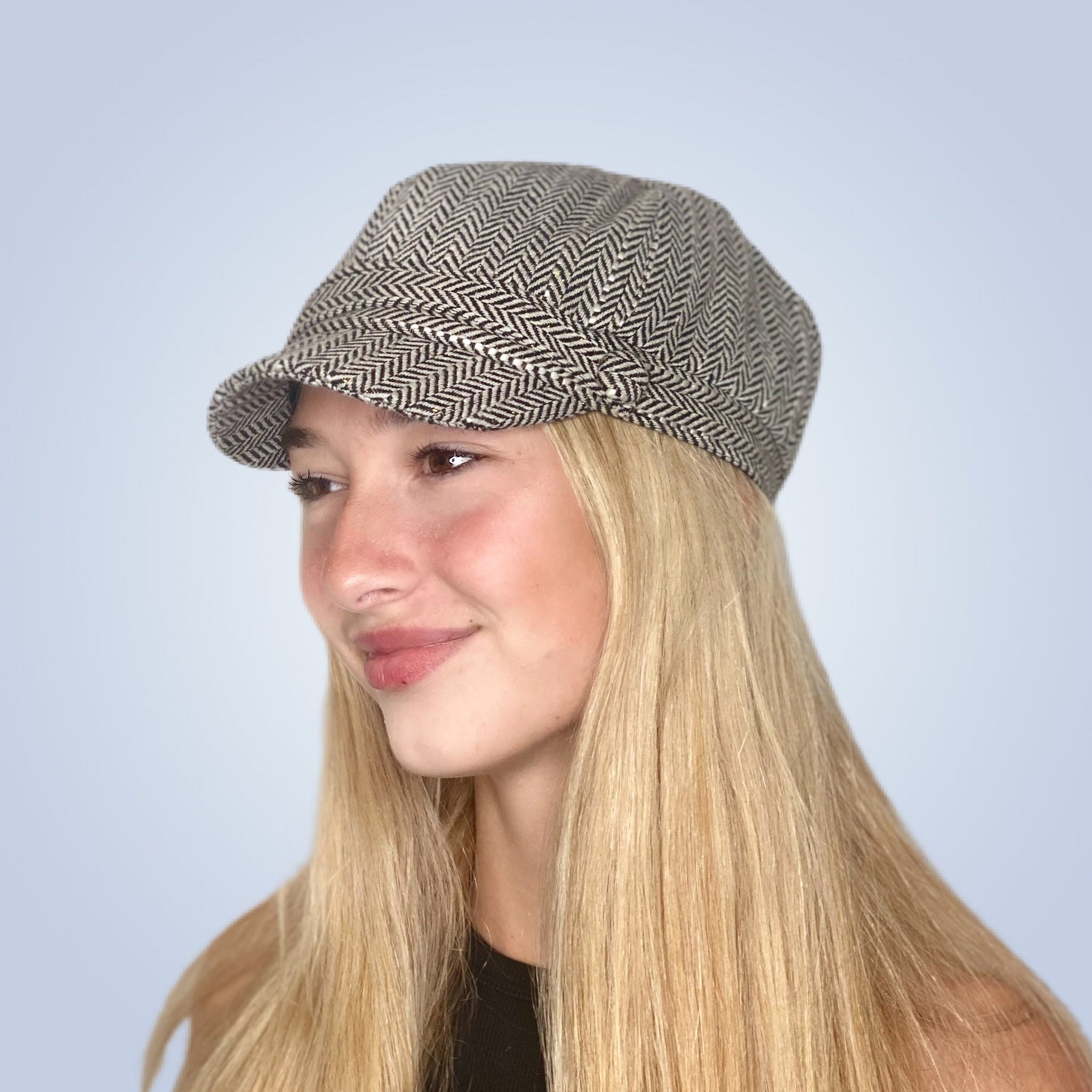 Unisex Herringbone Applejack Newsie Cap - Etsy
