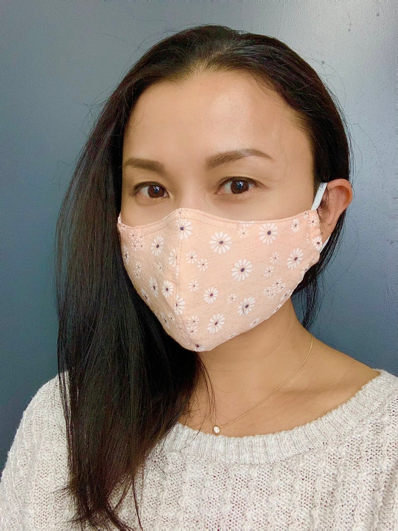 Breathable Face Mask with Nose Wire And  Filter Pocket | Removable Nose Strip | Adjustable Elastic Ear Loops | Reusable & Washable 