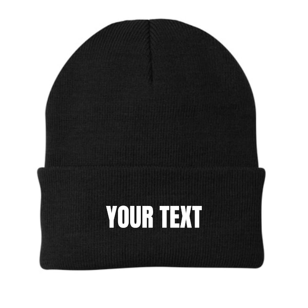 Custom Beanie Design Your Own, Personalized Beanie with Your Text Custom Embroidered Beanie, Customized Beanie for Men Woman