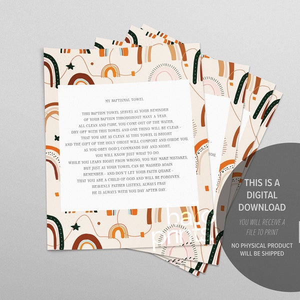 Baptism Towel - Etsy
