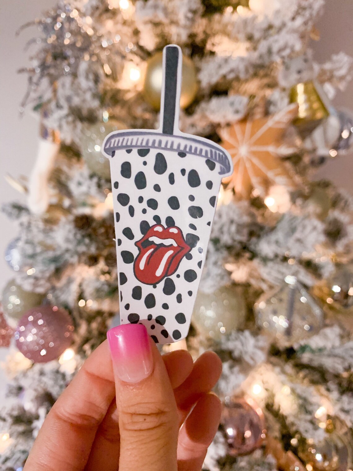 rolling stones leopard tumbler cup vinyl waterproof sticker etsy