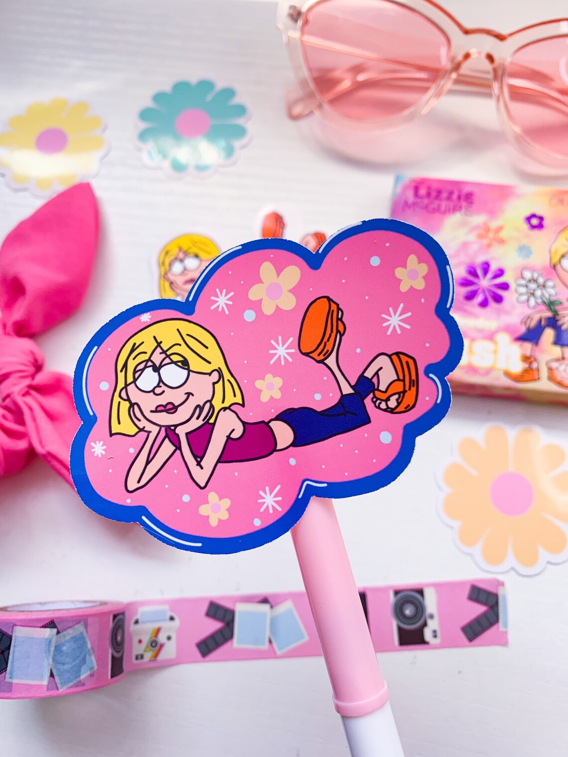 Lizzie McGuire Sticker Pack / smiley face sticker / Lizzie Etsy