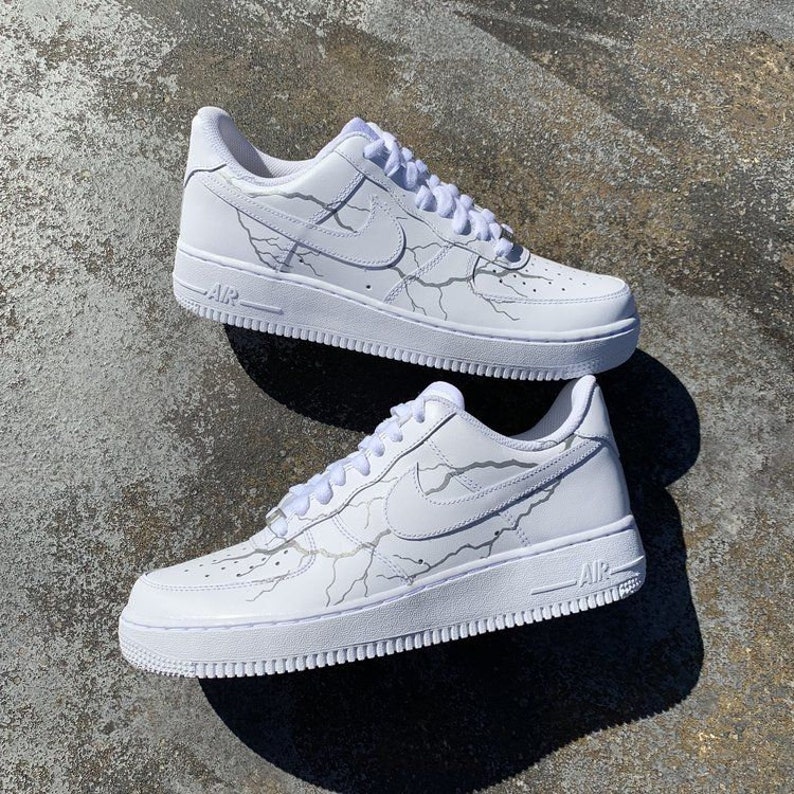 black air force 1 reflective lightning