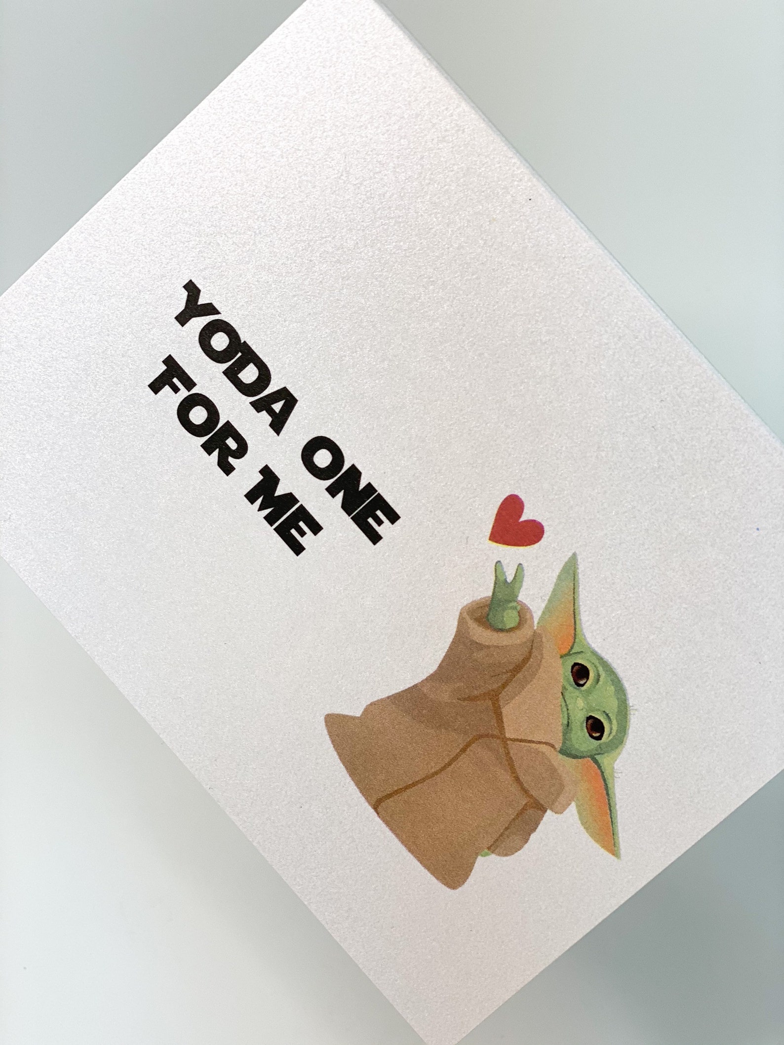 Yoda one for me Star Wars Baby Yoda Karte mit passendem Etsy