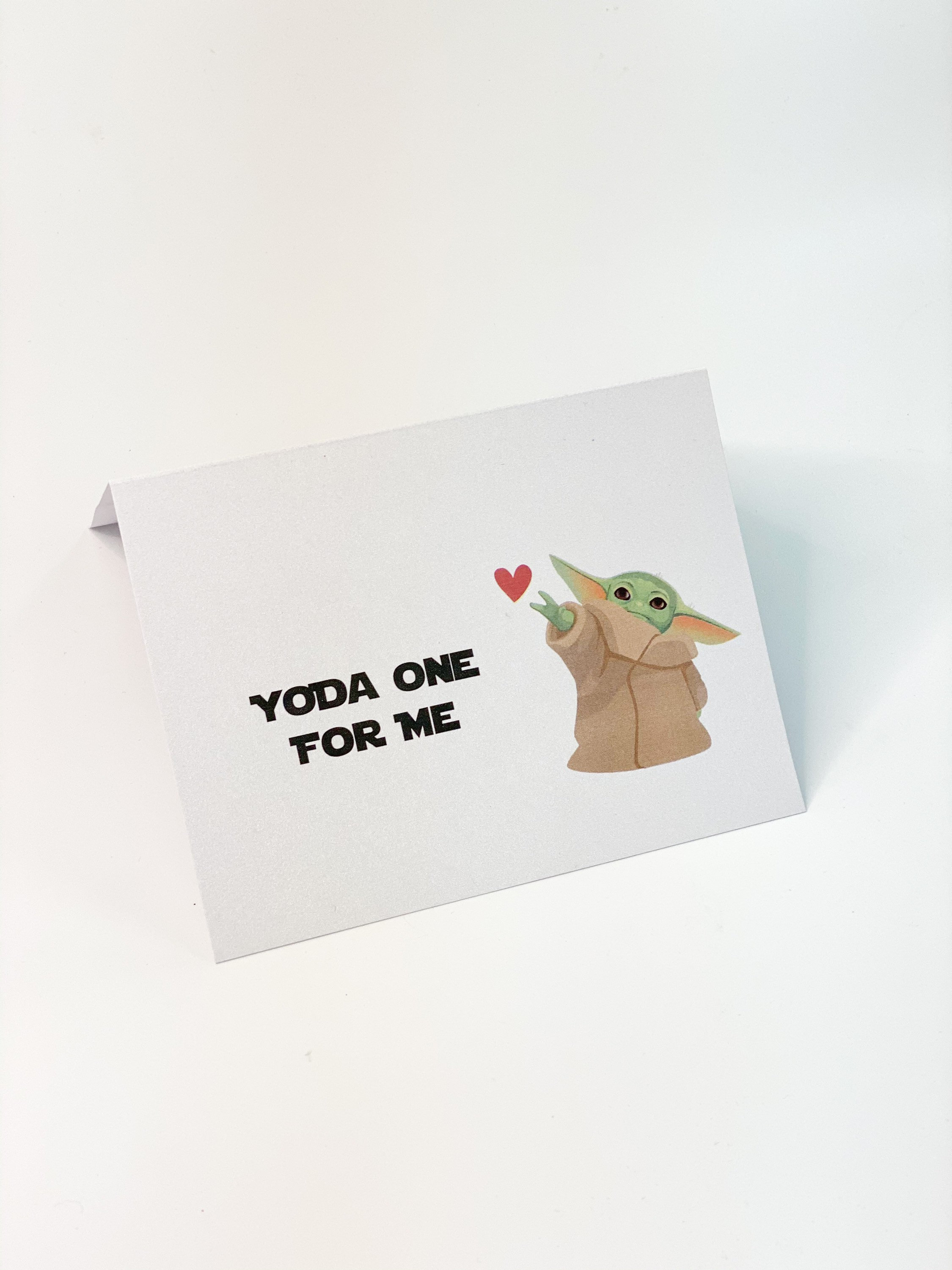 Yoda one for me Star Wars Baby Yoda Karte mit passendem Etsy