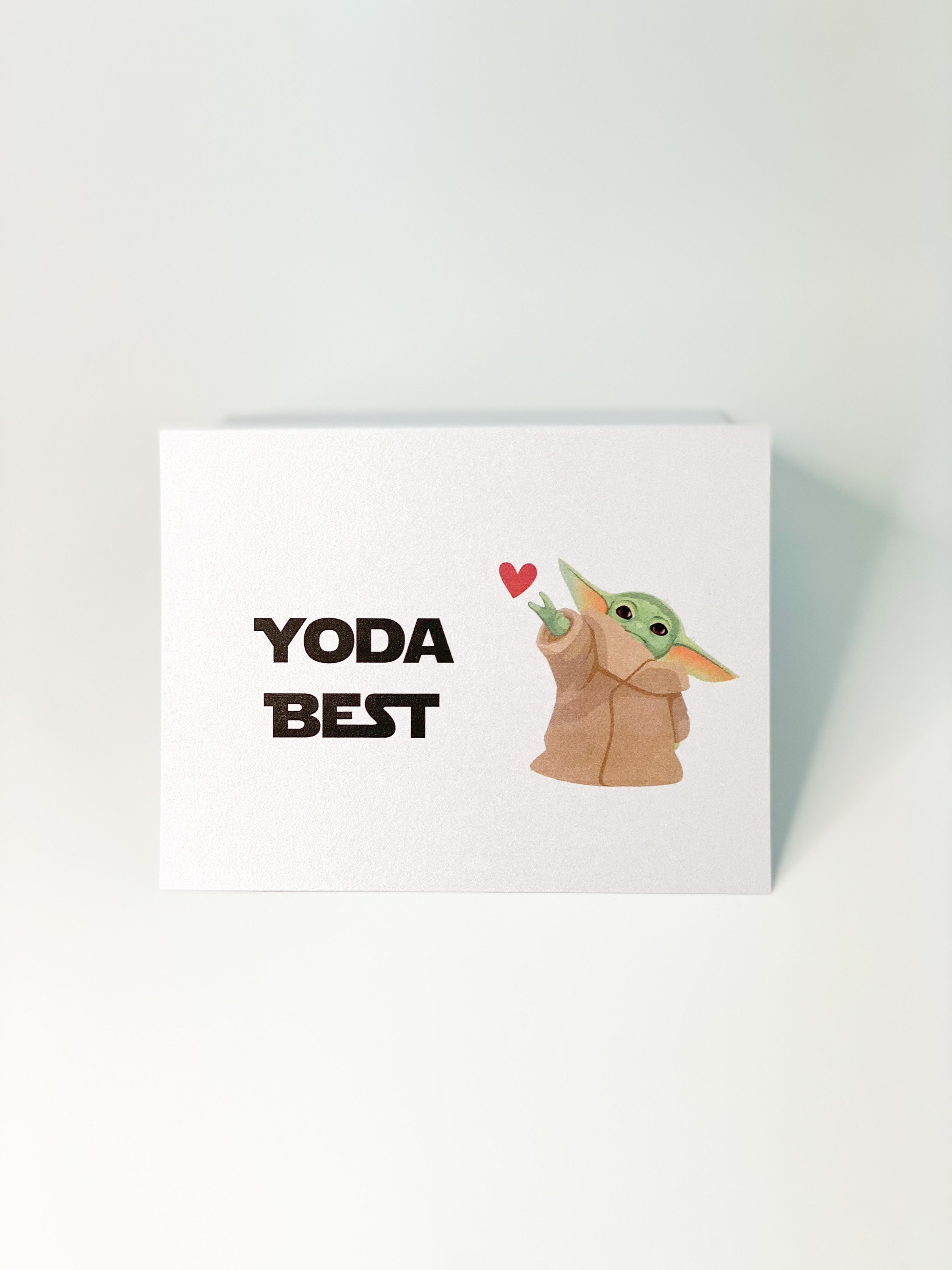 Yoda best - Star Wars baby yoda card with matching Envelope