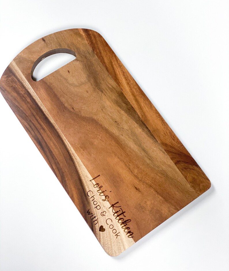 Personalized Acacia cutting board Engraved Wood Grazing Etsy