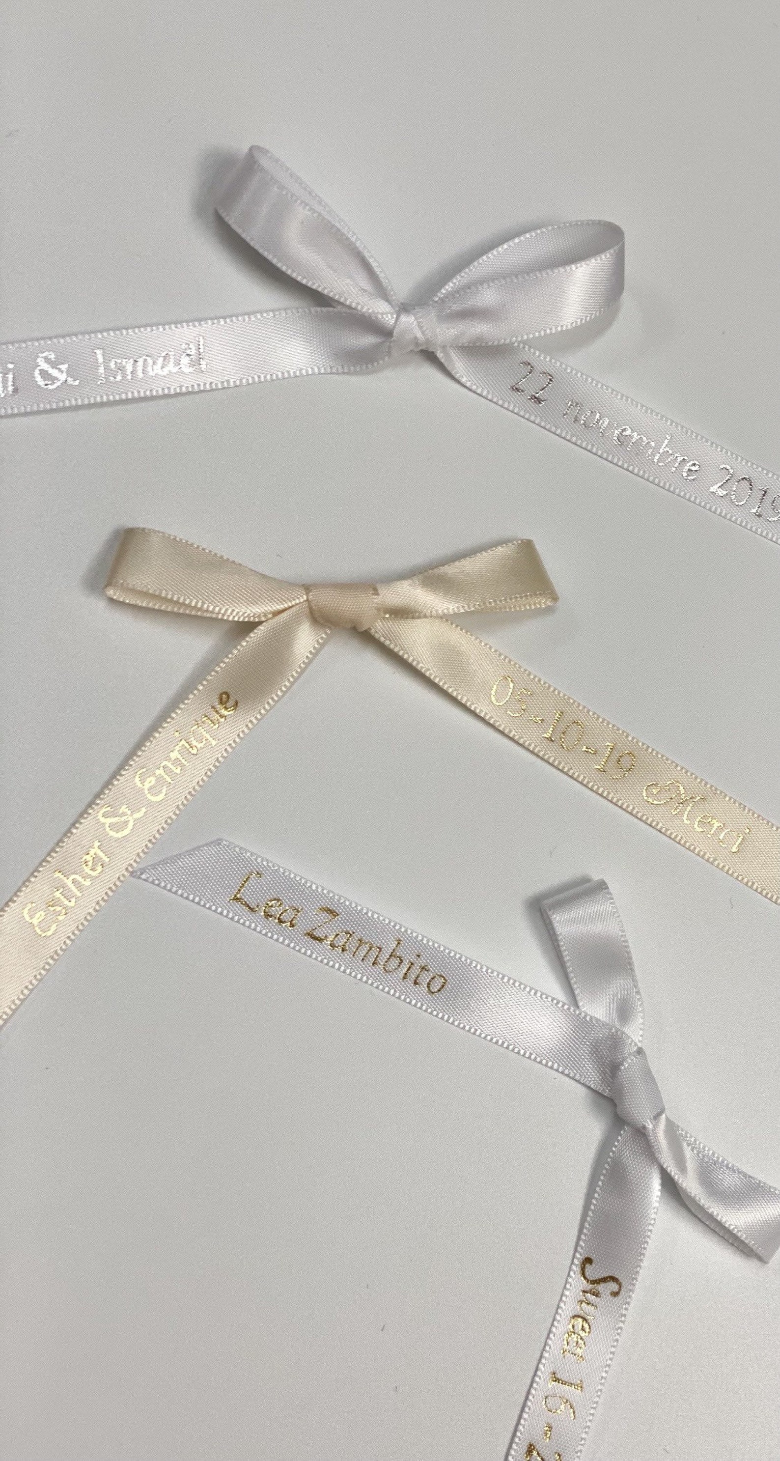 Personalized Ribbons 25x Bows With Personalized Names for Etsy