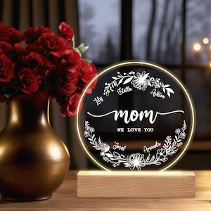 Gift for Mommy - custom night light for mom - personalized gift for mom - Christmas gift 2024 - Gift for Mother in Law, Custom mom gift