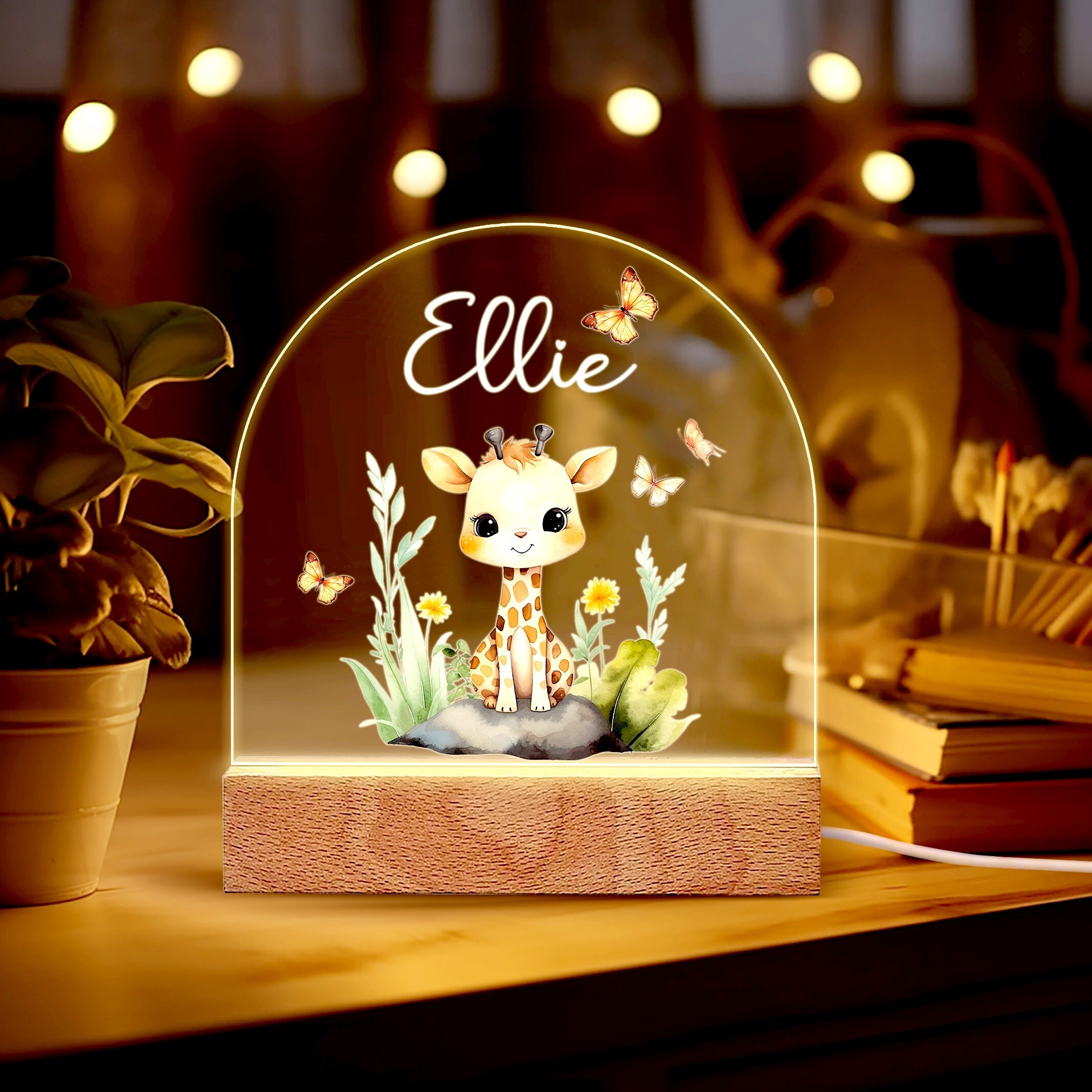 Kids Custom Colorful Acrylic Night Light Baby Mermaid for Kids | Birthday Gift for Girls Custom Handmade Led Kids Unique Bedroom Decor