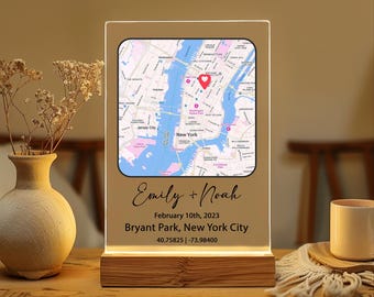 Where It All Began Map | Our First Date Map | Personalized Location Print | Anniversary Gift for Couples | Engagement Gift |Wedding Keepsake