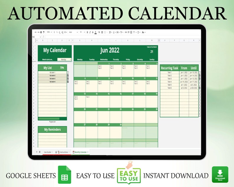 2023 calendar spreadsheet google sheets monthly calendar etsy uk