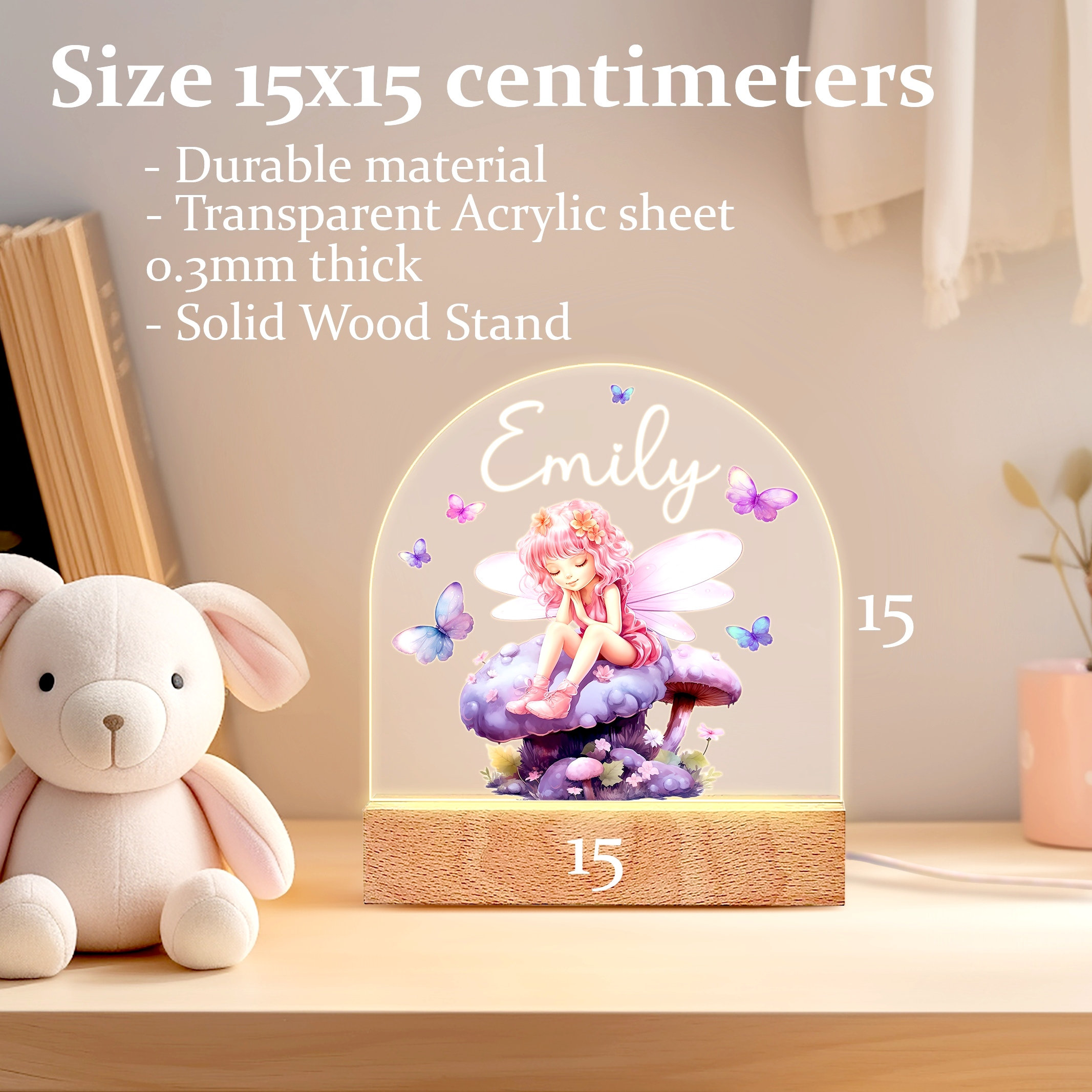 Kids Custom Colorful Acrylic Night Light Baby Mermaid for Kids | Birthday Gift for Girls Custom Handmade Led Kids Unique Bedroom Decor