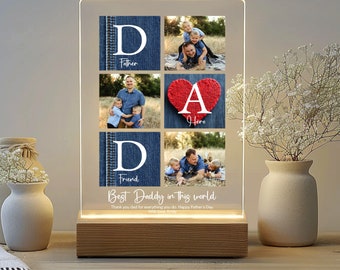 Personalized Photo Night Light,Custom Photo Collage LED Light,Photo Lamp,Photo Collage Gift,Nana Gift,Mother's Day Gift,Gift for Grandma,Her