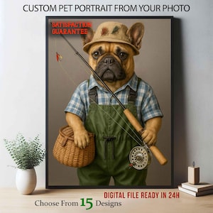 Custom Pet Portrait Bath Art: Funny Dog in Toilet Digital Print