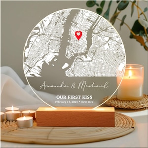Cadeaux d'anniversaire, Carte du lieu où nous nous sommes rencontrés, Impression de carte personnalisée, Cadeaux de remise des diplômes, Notre première maison, Cadeaux d'anniversaire pour elle, Cadeau de mariage