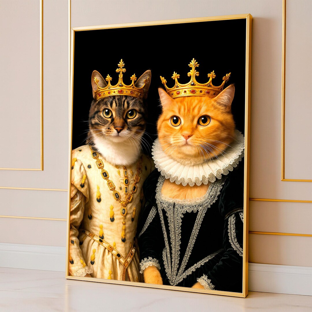 Renaissance Pet Portrait – Custom Royal Dog or Cat Artwork From Photo ...