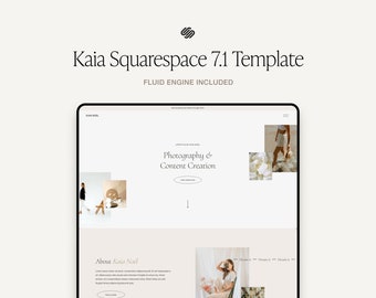 Kaia Squarespace 8.1 Website Template | Modernes Squarespace Template Design | 9 Seiten | Fluid Motor Enthalten