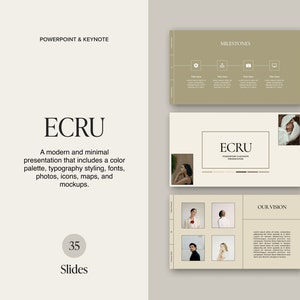 Ecru Modern Business Proposal | Keynote and PowerPoint | Pitch Deck Presentation