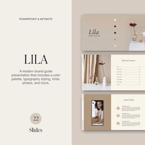 Lila Brand Guidelines | Modern Brand PowerPoint & Keynote Presentation
