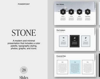 Stone Business Vorschlag Powerpoint | Moderne Pitch Deck Präsentation | Investment Pitch Deck