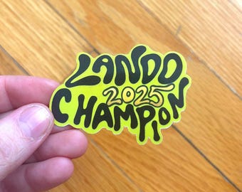 Lando Norris World Drivers Champion 2025 Blobs sticker