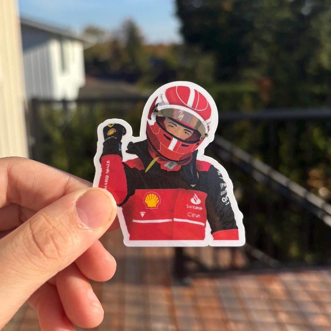 Charles Leclerc Post Win | Sticker - Etsy