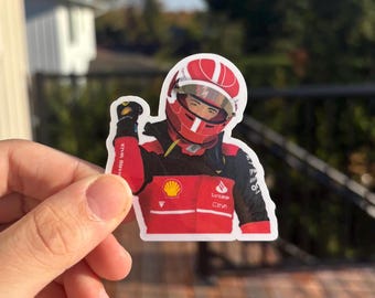 Charles Leclerc Post Win | Sticker