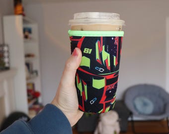 Oscar Piastri Helmet Inspired Neoprene Cup Cozy | OP81 iced coffee sleeve - large or xlarge