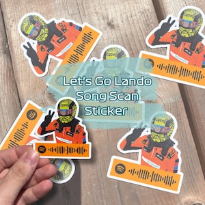 Let's Go Lando Song Scan Sticker | Lando Norris