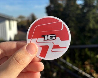 Charles Leclerc helmet inspired sticker | Ferrari 16