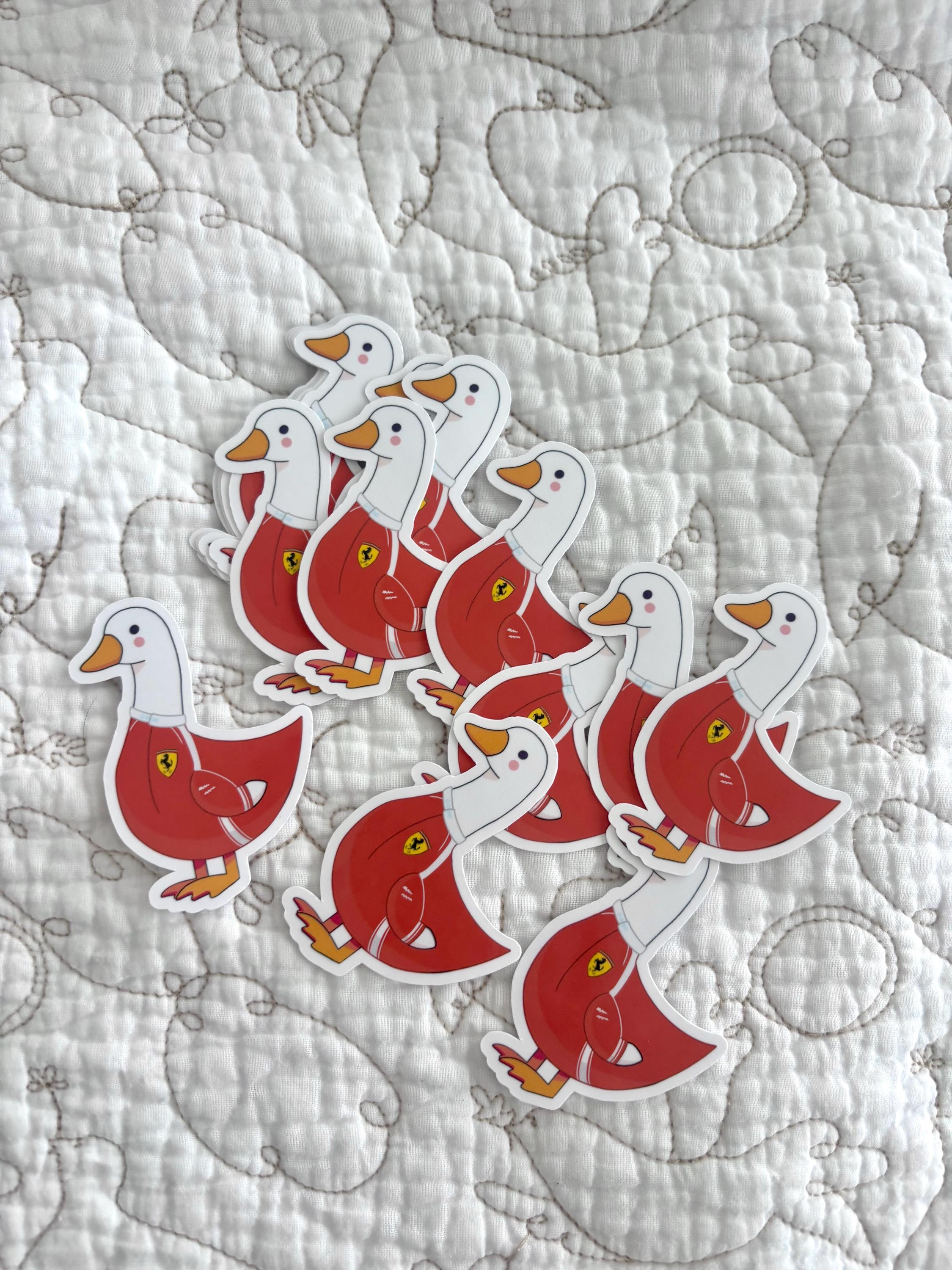 Silly Goose Racing Ferrari F1 Silly Goose Sticker | Gerald the Silly Goose - Etsy