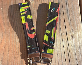 Oscar Piastri Helmet Inspired Fabric Wristlet | Key Fob Keychain
