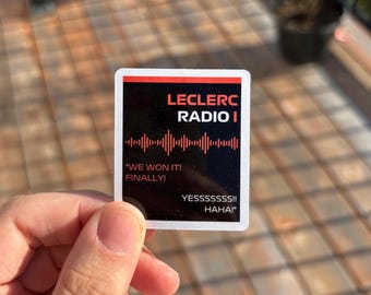Charles Leclerc Monaco Win Radio | Sticker
