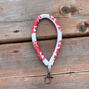 Formula 1 Car Silhouette Beaded Keychain - Scarlet Ferrari