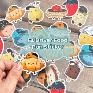 Formula 1 Driver Food-Pun Sticker