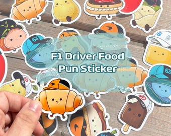 Formula 1 Driver Food-Pun Sticker