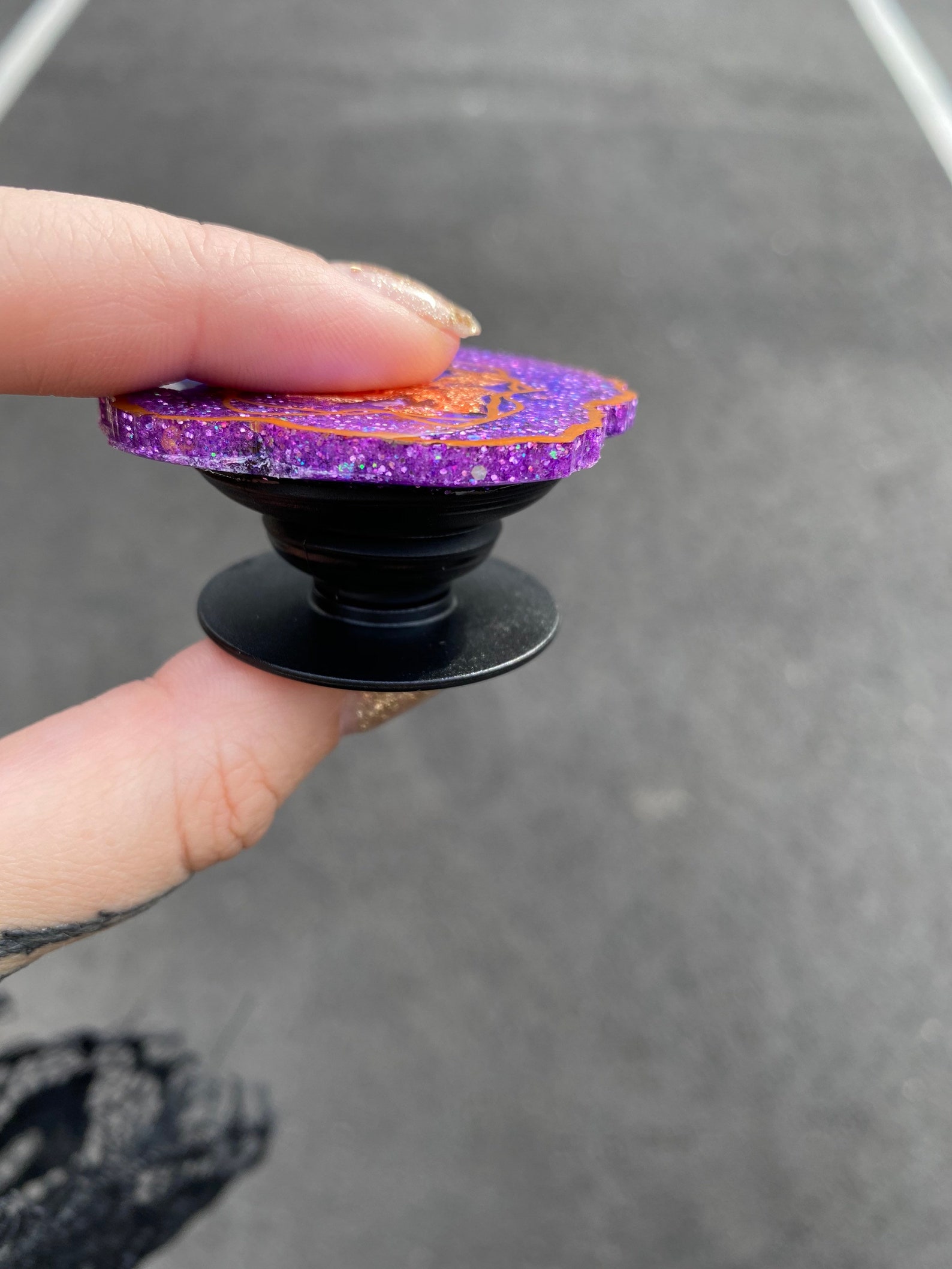 Custom phone grip resin geode phone grips epoxygeodephone Etsy