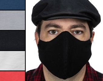 Solid Color Woven Cotton Face Mask