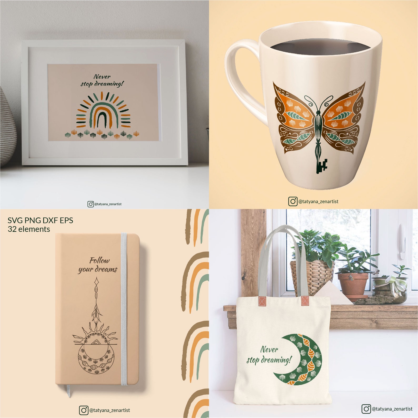 SVG bundle for t-shirt design boho svg steampunk SVG | Etsy