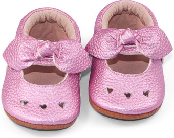 pink glitter moccasins