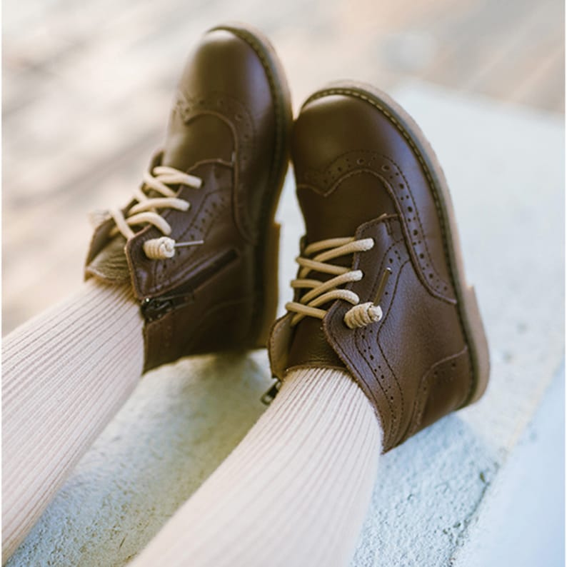 Baby Girl Boots Brown Leather Baby Toddler Girls Winter Etsy