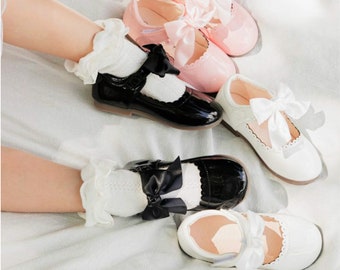 Chaussures en cuir verni fille Mary Jane, chaussures de baptême bébé enfant en bas âge, chaussures de mariage fille, chaussures de baptême, cadeau de baptême, chaussures de fille de fleur