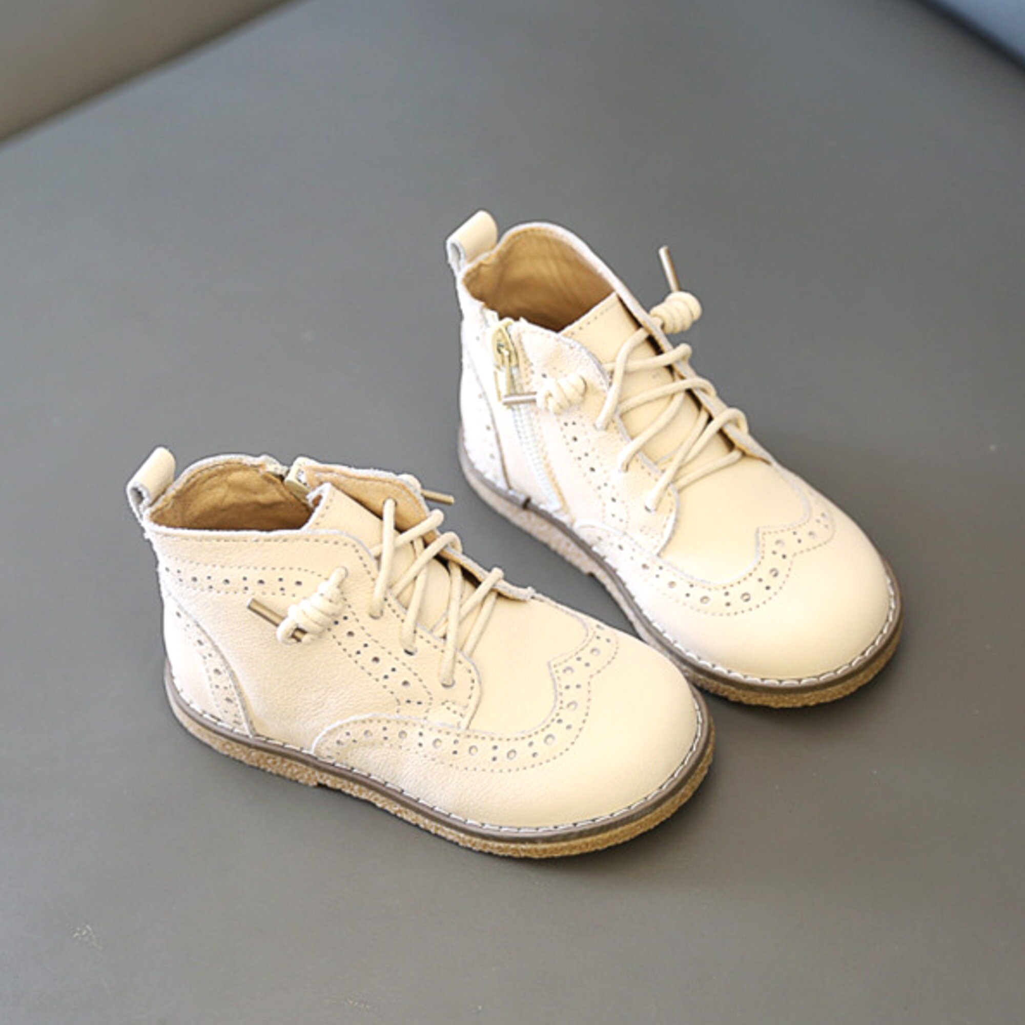 Baby Girl Boots Brown Leather Baby Toddler Girls Winter Etsy