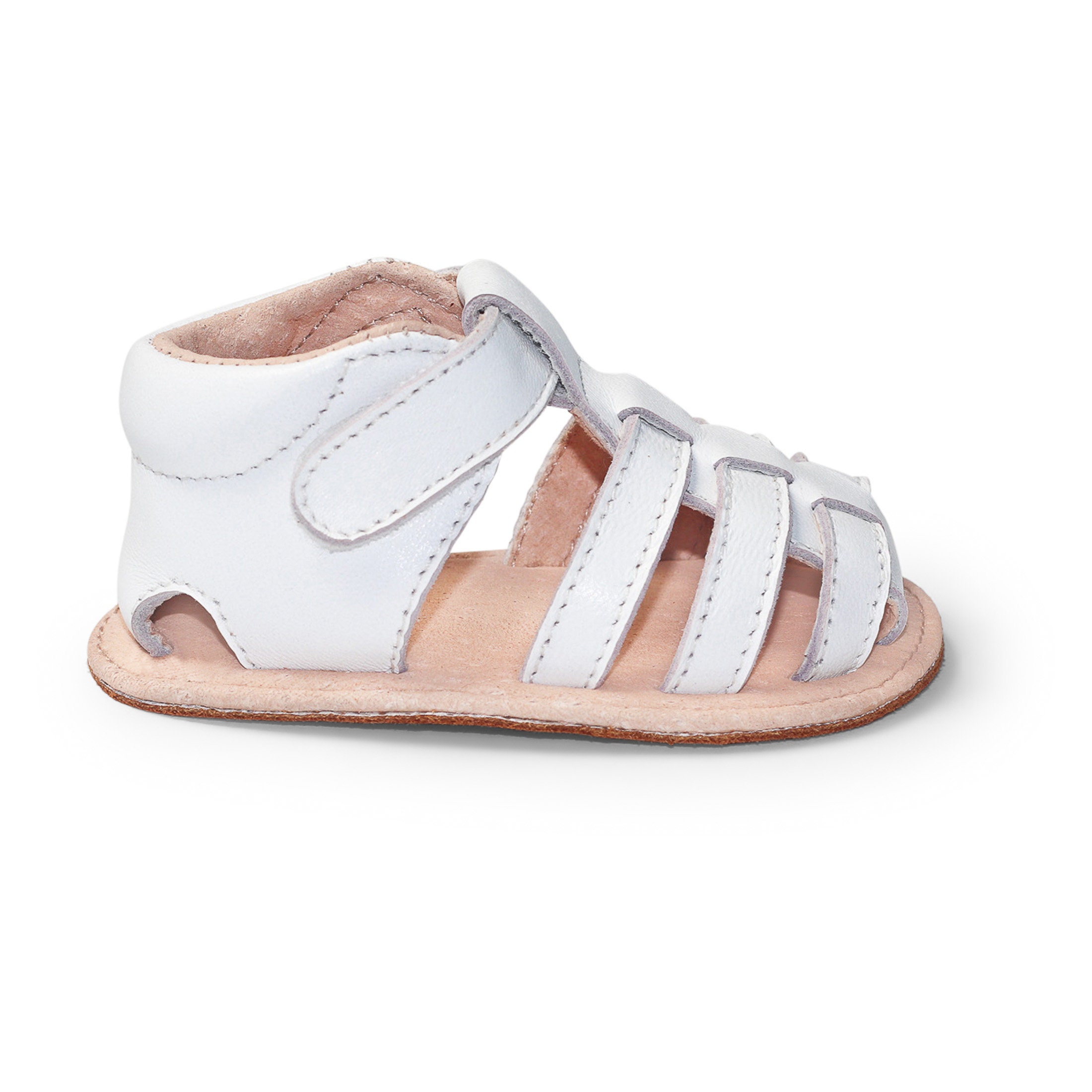 Buy Baby Boy Girls Leather White Fisherman Sandals Girls White