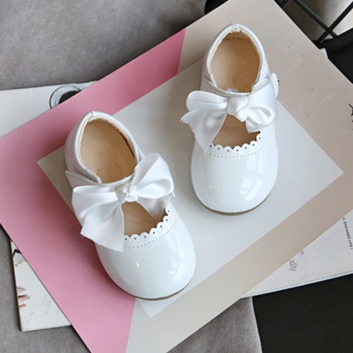Baby Girl White Mary Jane Patent Leather Shoes White Baby Etsy
