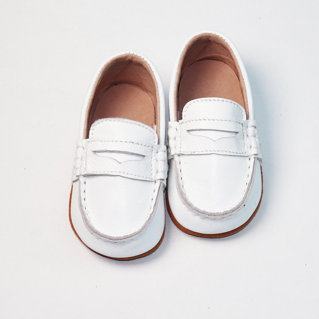 Baby Toddler Boy White Loafers Boy Wedding Shoes Baby Boys Etsy