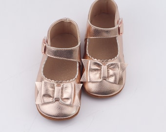 Gold mary hotsell jane baby shoes