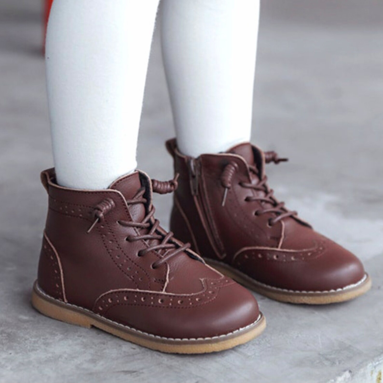 Baby Girl Boots Brown Leather Baby Toddler Girls Winter Etsy