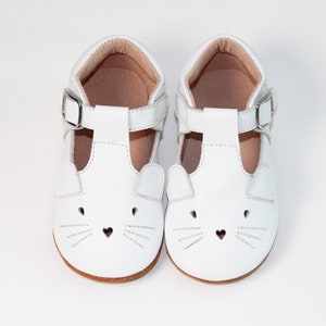 Baby Toddler Girls White shoes,  White t Strap Mary Jane shoe, Soft sole Hard sole shoes, Toddler White T strap Mary Jane